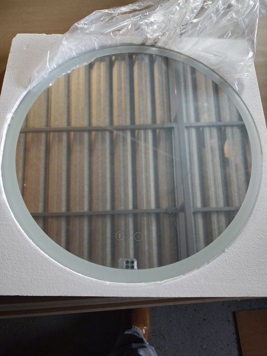 Okrągłe lustro łazienkowe LED zmienna barwa swiatła funkcja antypary 6