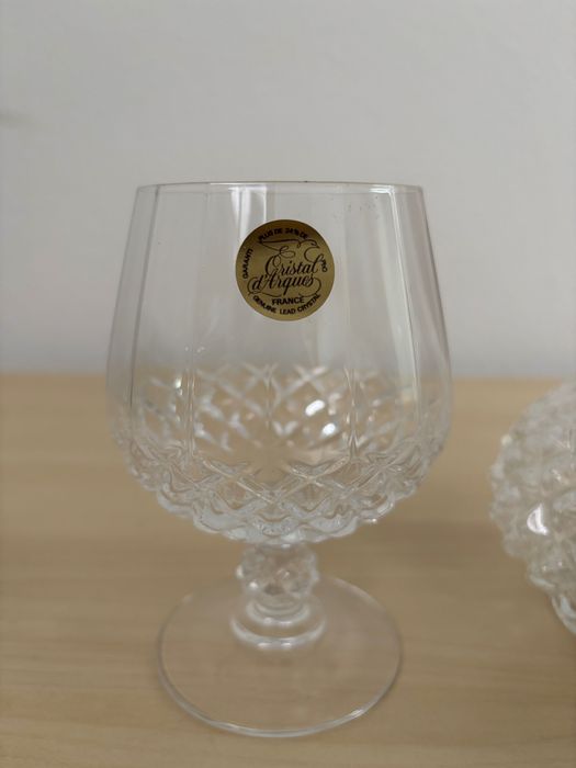 Garrafa e 2 copos cristal d’Arques
