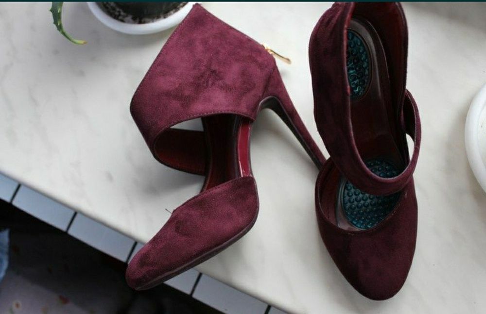 Bordowe szpilki vices renee 38 burgund