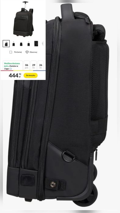 ‼️ Plecak na kółkach Samsonite 17.3” – jak nowy, gwarancja do 06.2027!‼️