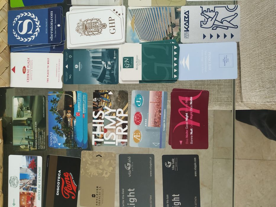 Cartões de portas  hotel