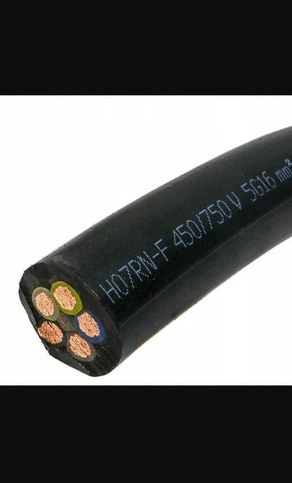Kabel, przewód w gumie HO7RN-F 5x16 nowy 150m.b.