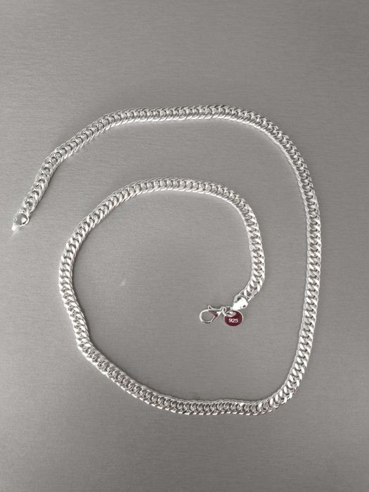 Łańcuszek srebrny damski ,55 cm, waga 34,08 g.