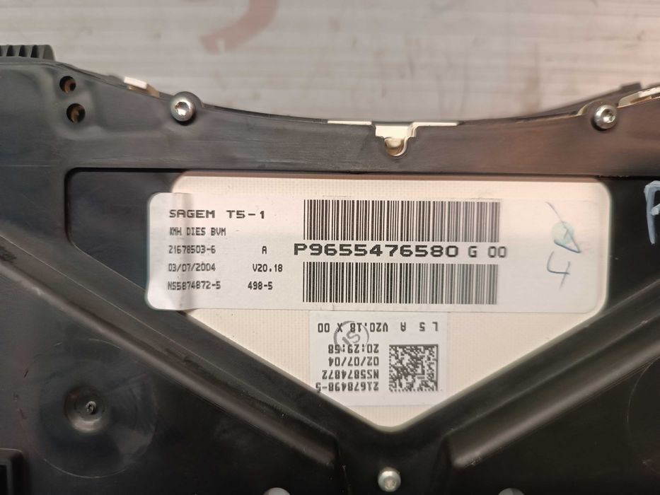 Quadrante Peugeot 307 1.4HDI 1.6HDI 2.0HDI P9655476580 9655476580