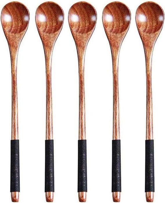 Fivetwofive 5 sztuk drewniane łyżki kuchenne