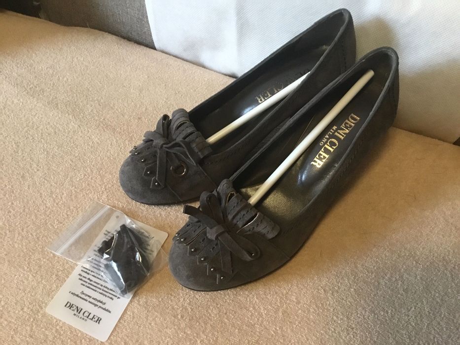 Pantofle zamszowe Deni Clear