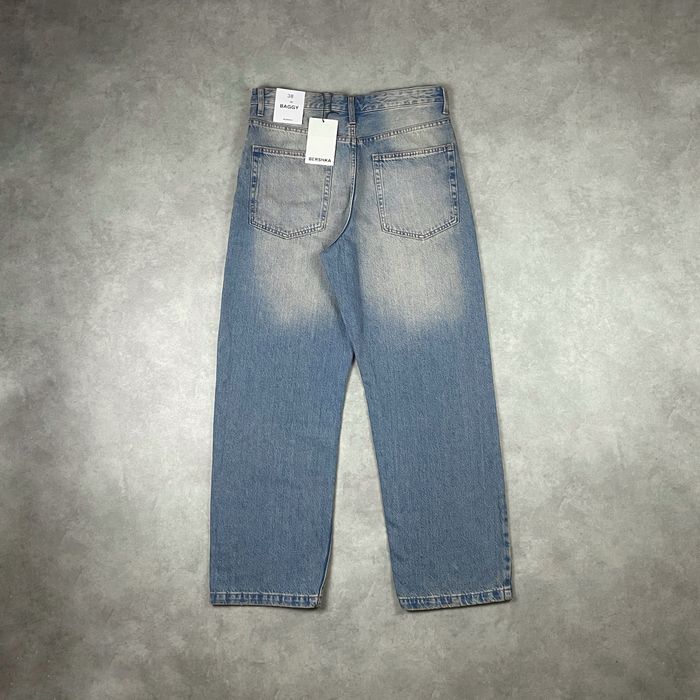 Джинси BERSHKA Baggy Fit Чоловічі Широкі Мішкуваті Сині На Осінь Нові