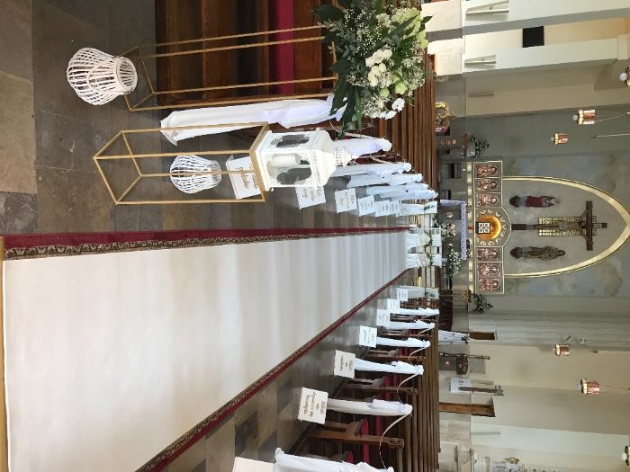 Dekoracja Biały dywan na ślub