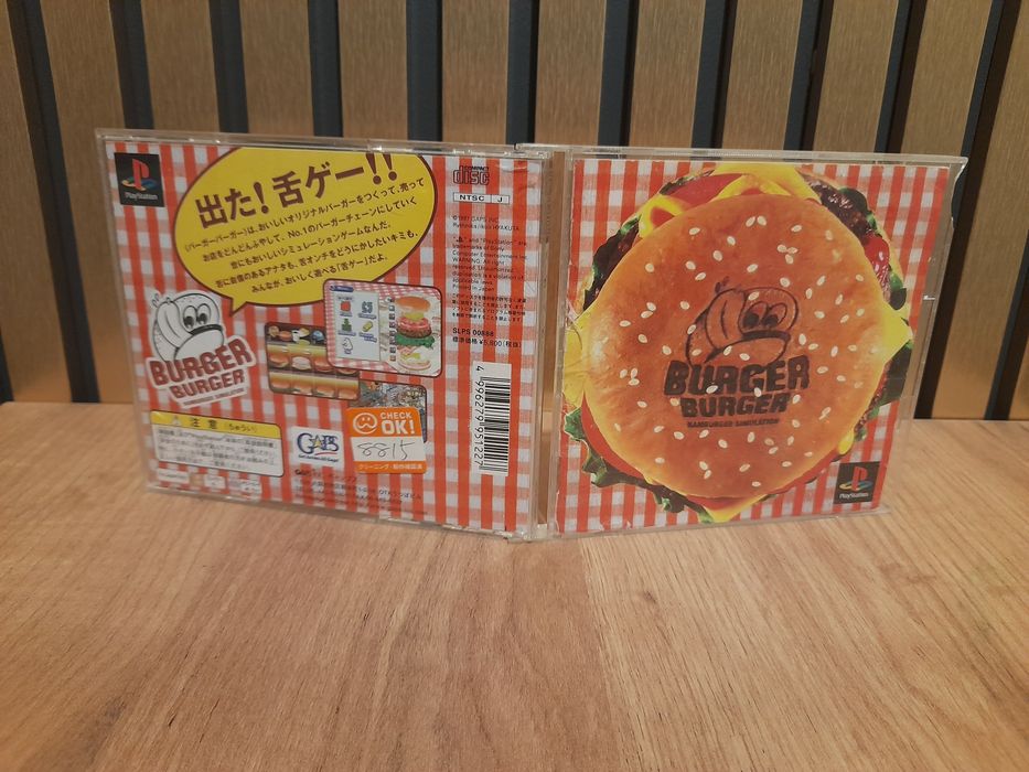 Burger burger ps1 psx retro ntsc j kolekcjonerski stan import z Japoni