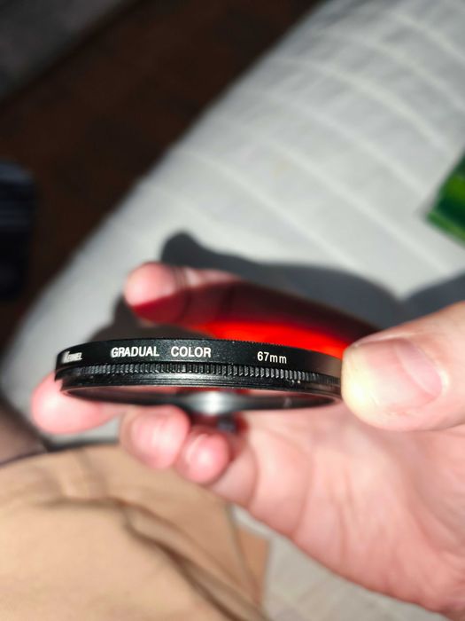 filtro de lente degradê laranja Kernel de 67mm