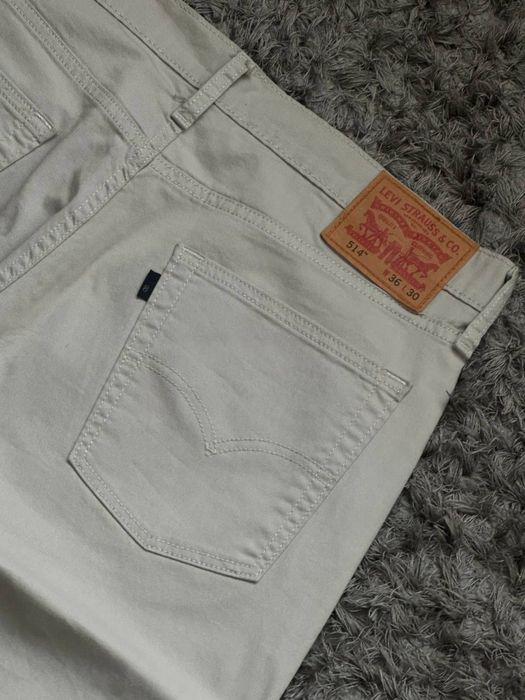 Штани / джинси Levi's 514 Straight (оригінал, бежеві, W36 L30)