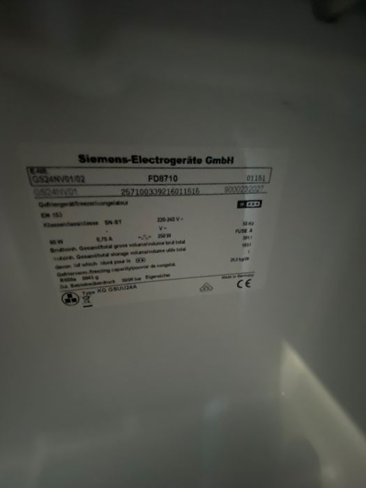 Zamrażarka Siemens NoFrost