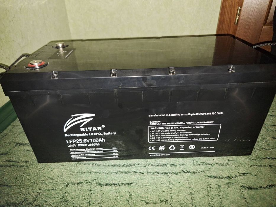 Аккумулятор Ritar LiFePo4 100AГ, 25 6 В.