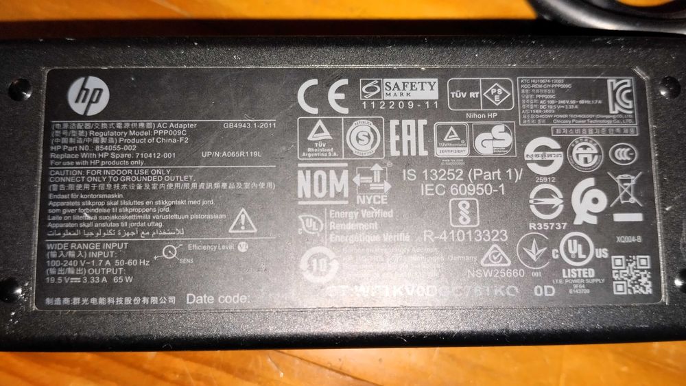 Fonte Alimentação para Notebook HP – Semi novo