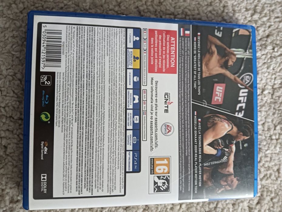 UFC3	PS4	Playstation 4		Como novo!