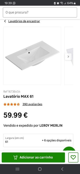 Vendo  Lavatoria, estado Nova.