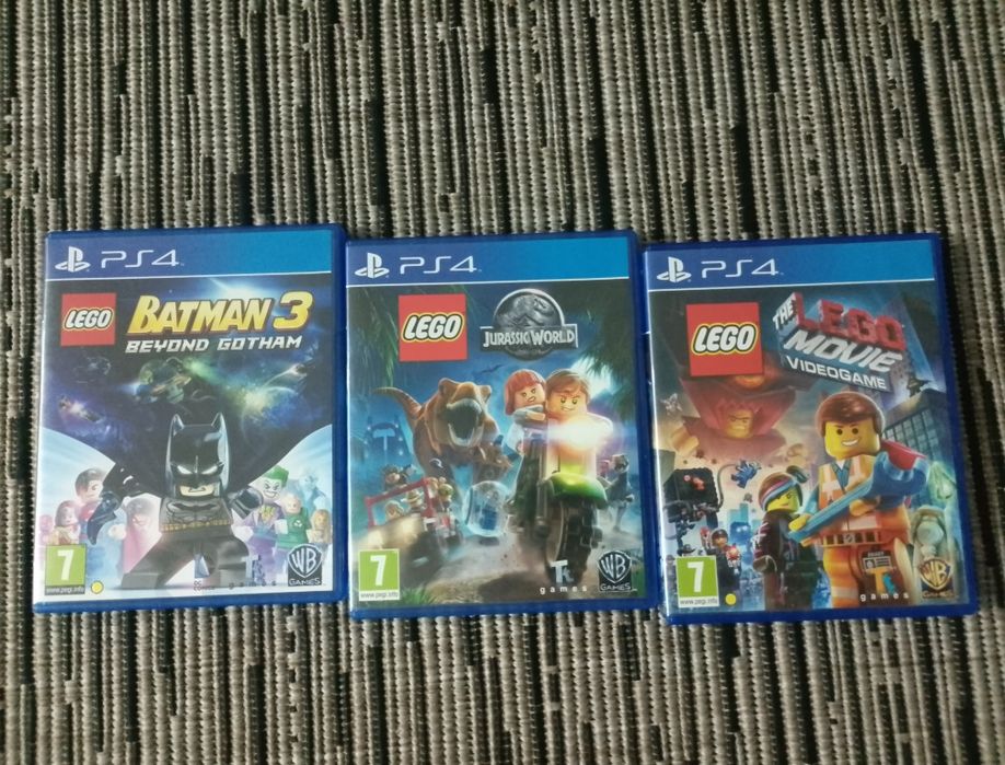 3 Lego jogos PlayStation 4 Batman logo movie Jurassic park