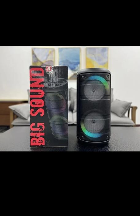 Coluna Led  Bluetooth FM Sd Card