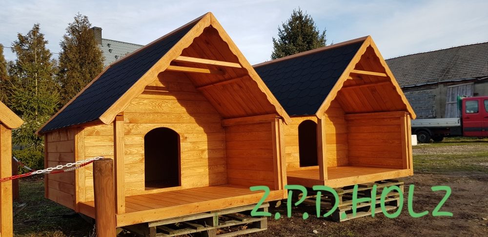 Ogromna buda z Tarasem XXXL dla największych ras np. Dog niemiecki mas