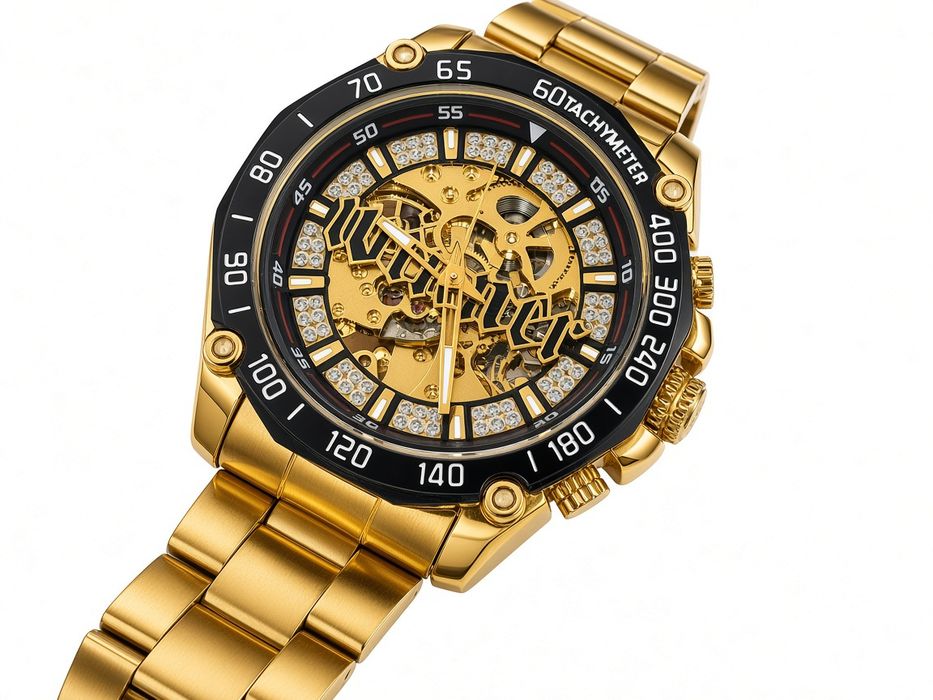 Часы T-Winner 8186 Gold-White Steel