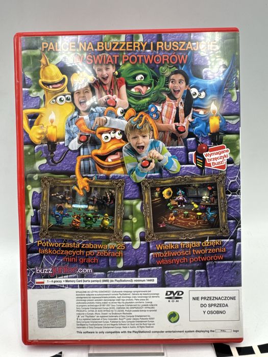 Buzz ! Junior Zabawy Potworow Ps2 Gwarancja