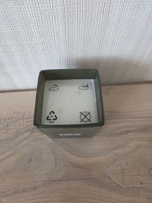 Свічка ароматична EGON 8x8x8см зелене скло