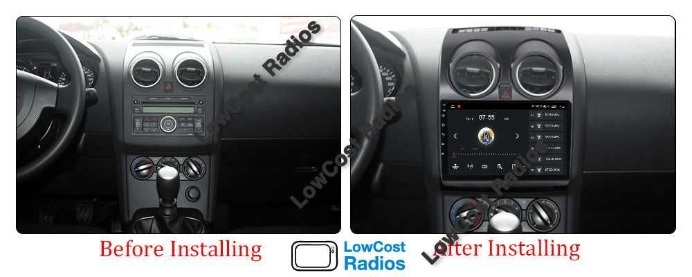 Rádio 2DIN 9" Nissan QASHQAI J10 (2006 a 2014) • Android 15 | CARPLAY • ANDROID AUTO