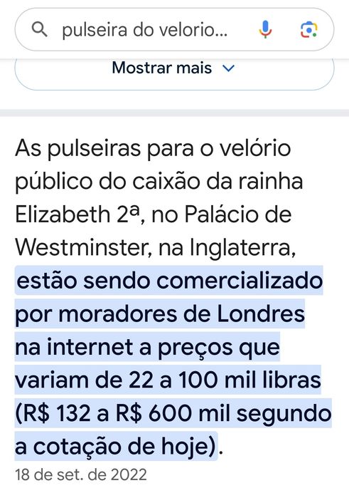 Colecionador Rainha Elizabeth