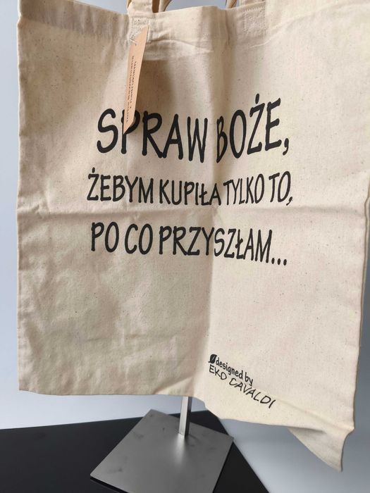 Spraw boże, żebym kupiła .. torba na zakupy bawełniana nowa