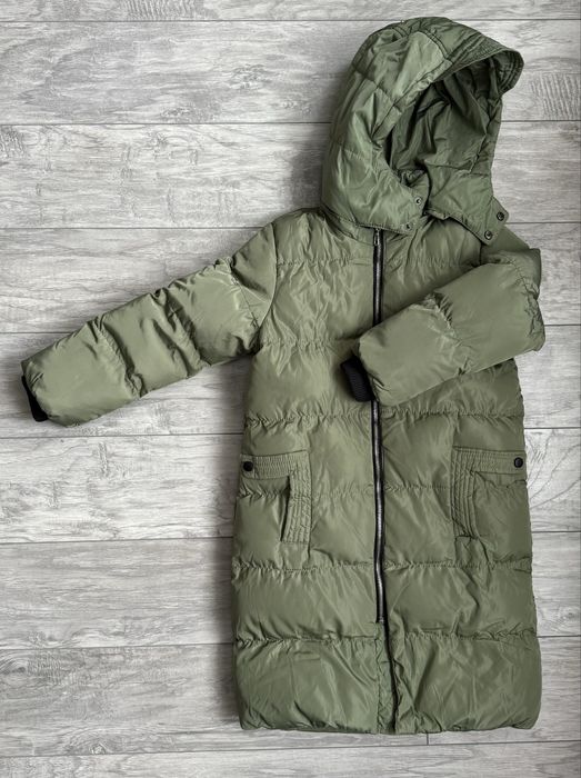 Зимова куртка тепла довга 134-140