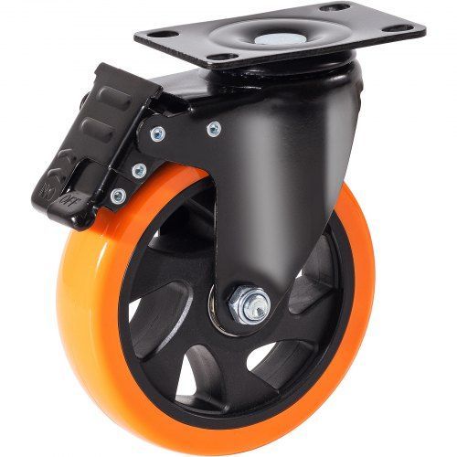 Zestaw 4 obrotowych kółek meblowych vevor pvc 127mm 816kg hamulce 360