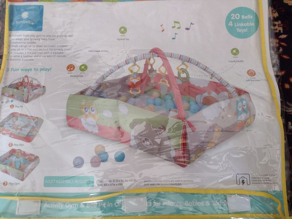 Mata edukacyjna Play center 3 w 1