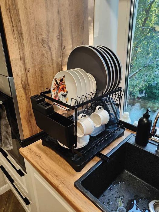Сушилка з піддоном для посуду 42х29 см сушка для посуды стойка сушарка