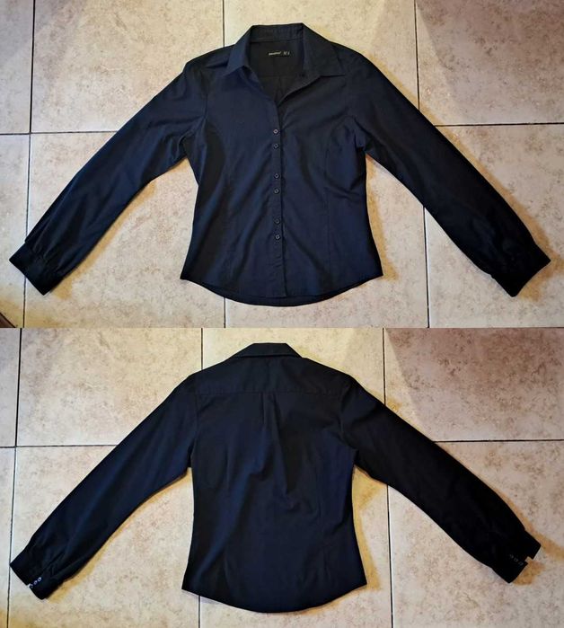 Рубашка черная женская Приталенная блузка ATMOSPHERE 42-44 S