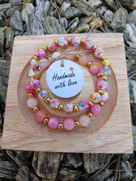 Bransoletki 2w1 z kamienia naturalnego Handmade