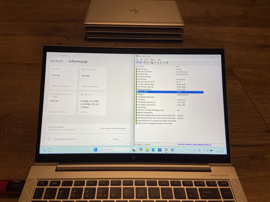 HP EliteBook 840 G7 | klasa A | 8/512 | 800zł=Szt | Polska dystrybucja