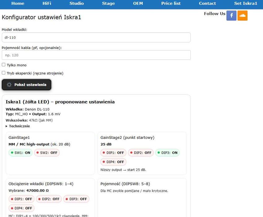 Audiokultura Iskra1 przedwzmacniacz gramofonowy