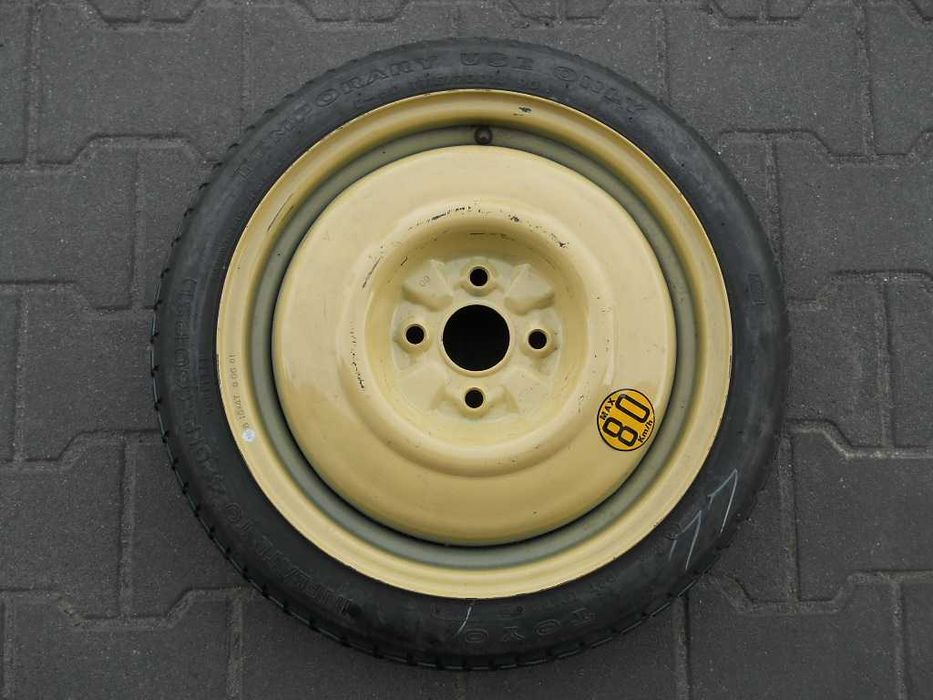 Koło dojazdowe 15 4x100 54mm Toyota Yaris Aygo Kia Rio Picanto Hyundai i10 i20 Suzuki Swift Mazda 2 itp dojazdówka zapas