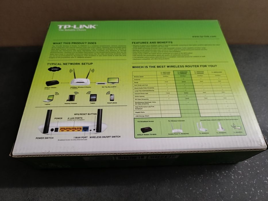 Router TP-LINK TL-WR841N komplet