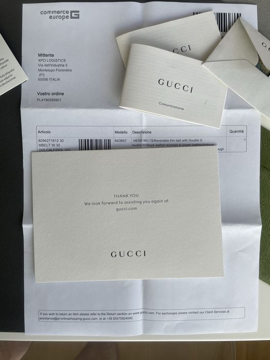 Oryginalny Pasek Gucci