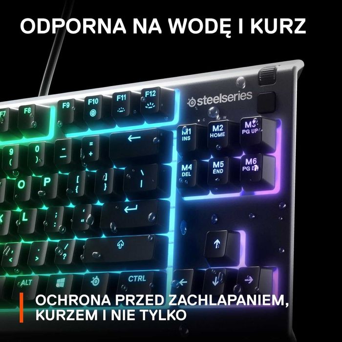 SteelSeries Apex 3 TKL klawiatura z podświetleniem RGB układ QWERTZ