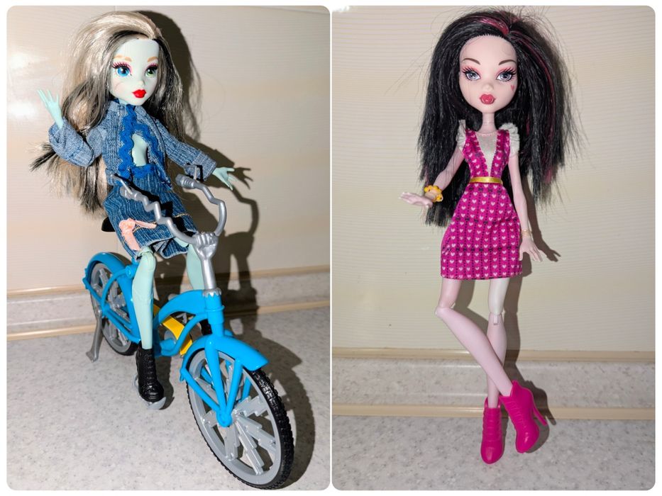 Лялька Monster High Draculaura Френкі Штейн на велосипеді оригінальна