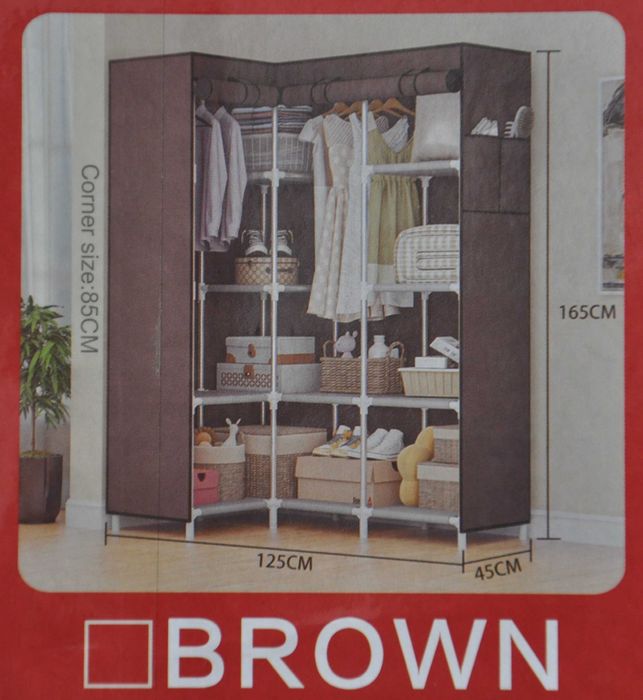 Новый разборной тканевый шкаф 4 секции серый органайзер для одежды