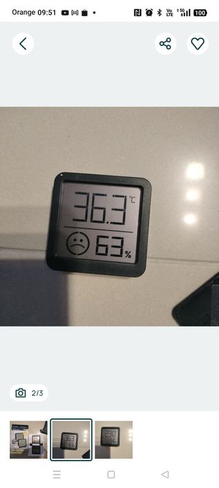 Dwie sztuki Termometr higrometr terrarium gady