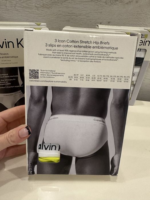 Набір чоловіча труси бріфи Calvin Klein упаковка 3штуки
