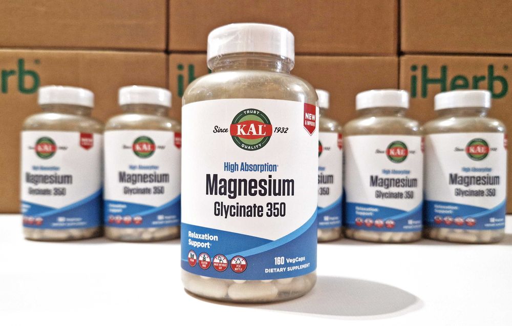 KAL Магній гліцинат 350мг, 160 капсул (Magnesium Glycinate)