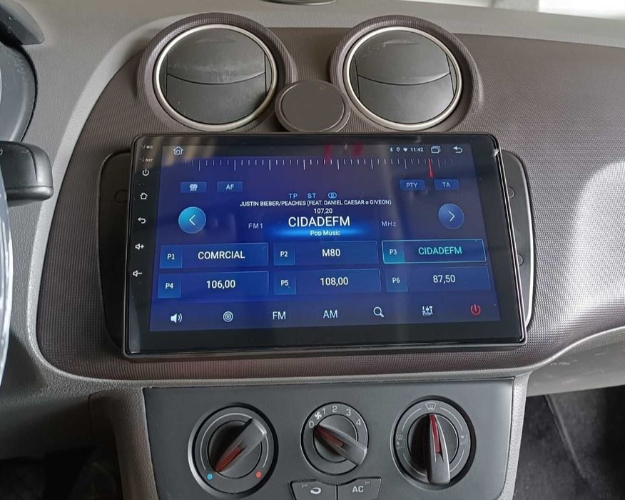 Rádio 2 DIN 9" Seat Ibiza 6J 2 + Android + GPS e CARPLAY e ANDROID AUT