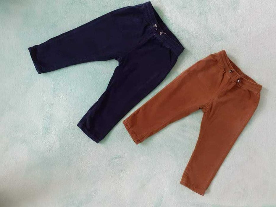 Elegancki zestaw dla chłopca, spodnie H&M, biała koszula, bluzka; r.92