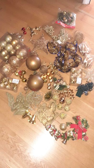 Lote Decoração Natal Dourada