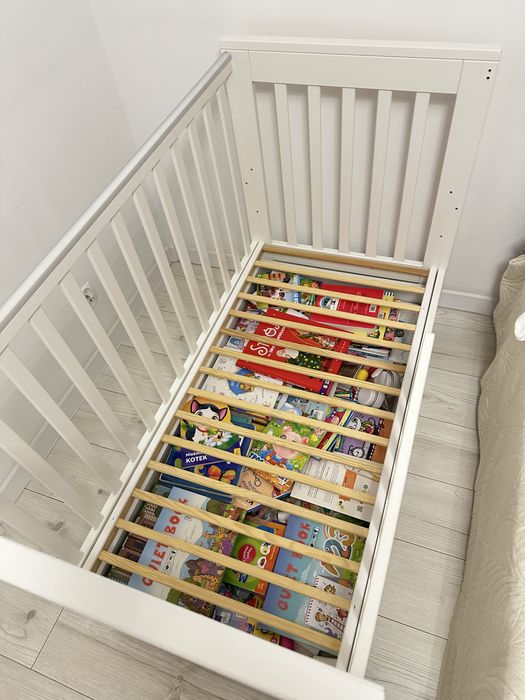 Łóżeczko dziecięce 120x60 z szufladą + Materac